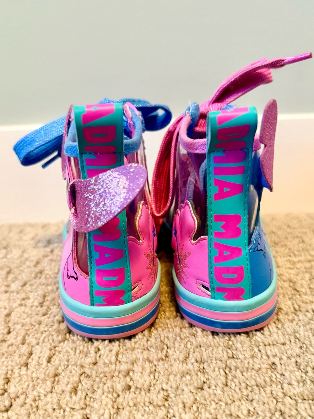 MADMIA Disney Stitch Angel Shoes 29 + Matching 3D Knee High Socks Set - Picture 3 of 7
